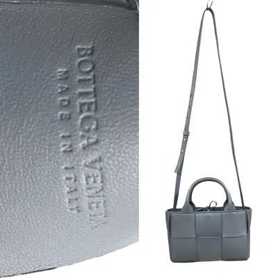 Pre-owned Bottega Veneta Gray Leather Shoulder Bag ()