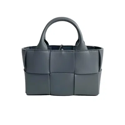 Pre-owned Bottega Veneta Gray Leather Shoulder Bag ()