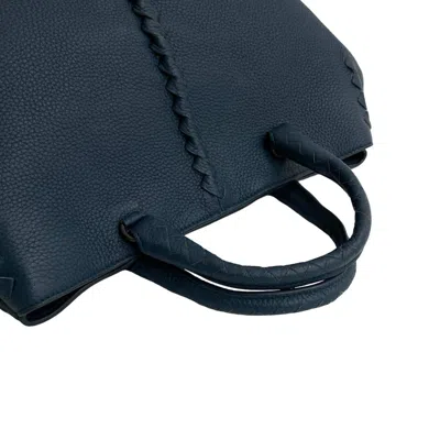 Pre-owned Bottega Veneta Navy Leather Handbag Shoulder Bag ()
