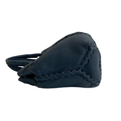 Pre-owned Bottega Veneta Navy Leather Handbag Shoulder Bag ()