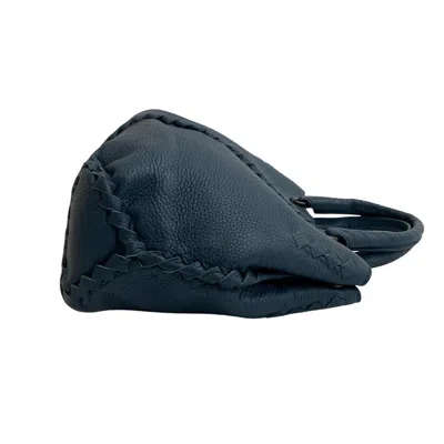 Pre-owned Bottega Veneta Navy Leather Handbag Shoulder Bag ()