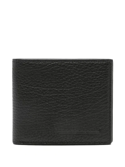 Tom Ford Printed Leather Elongated T Line Classic Bi-fold Wallet In Black