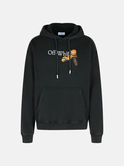 Off-white Washed Black Cupid Arrow Skate Logo Hoodie