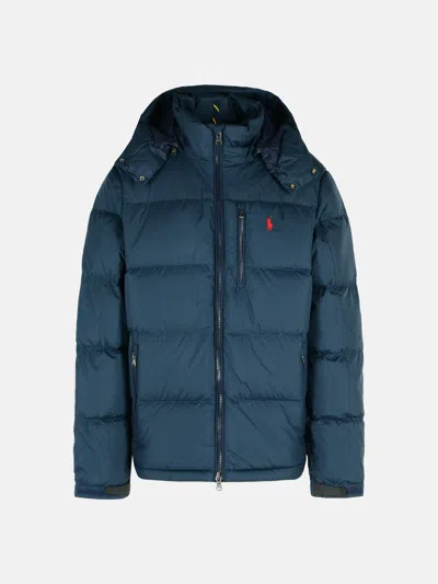 Polo Ralph Lauren Logo-embroidered Quilted Padded Shell Hooded Down Jacket In Blue