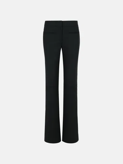 Courrèges Black Wool Blend Pants In Black