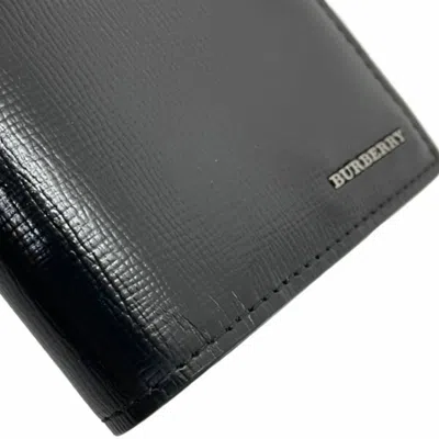 Pre-owned Burberry Black Leather Long Wallet (bi-fold) ()