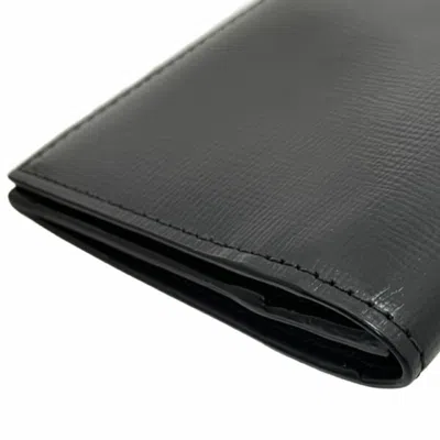 Pre-owned Burberry Black Leather Long Wallet (bi-fold) ()