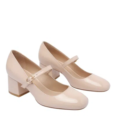 Stuart Weitzman With Heel In Neutral