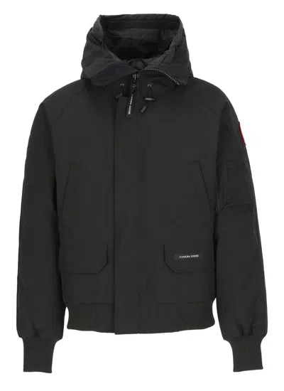 Canada Goose Chilliwack Padded Down Bomber Jacket In Black