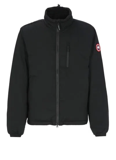 Canada Goose High Neck Down Jacket With Zip Pockets In Black