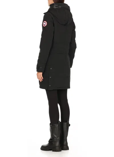 Canada Goose Long Sleeve Padded Quilted Coat With Cuffs In Black