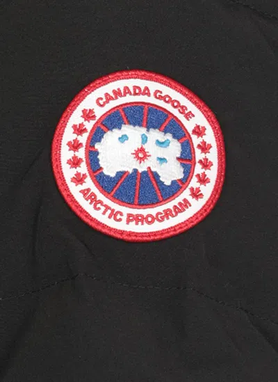 Canada Goose Long Sleeve Padded Quilted Coat With Cuffs In Black