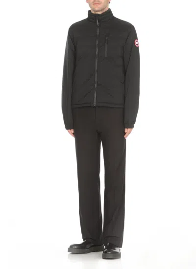 Canada Goose High Neck Down Jacket With Zip Pockets In Black