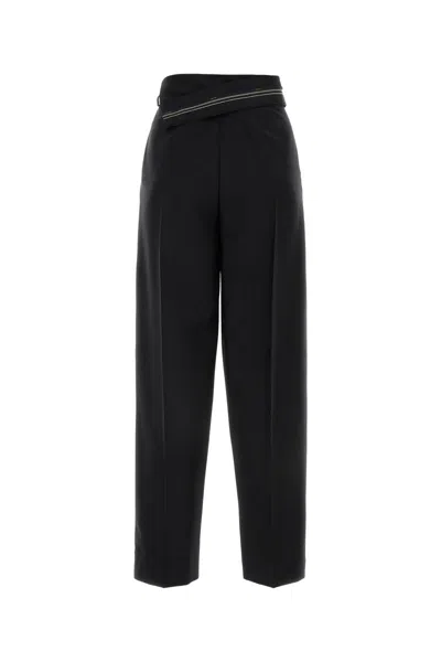 Fendi Women Wool Trousers In Black