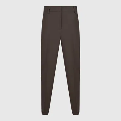 Antonelli Belt Loop Casual Pants In Brown