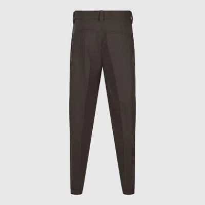 Antonelli Belt Loop Casual Pants In Brown