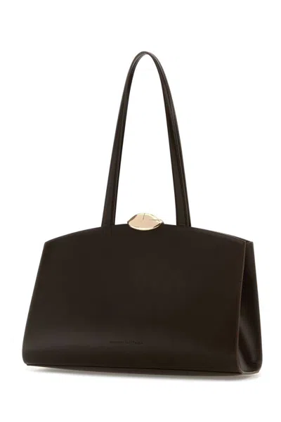 Benedetta Bruzziches Serena Clasp Shoulder Bag In Brown