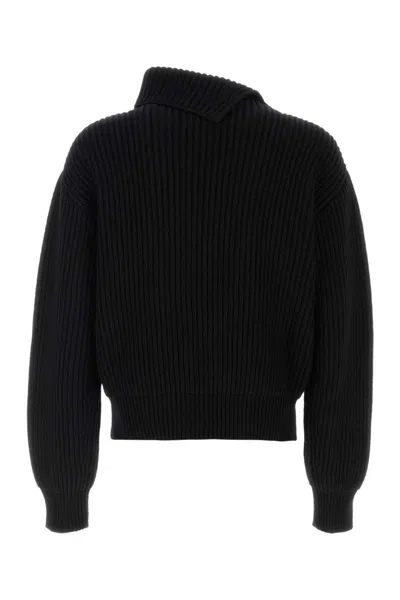 Jil Sander Black Wool Sweater In Black