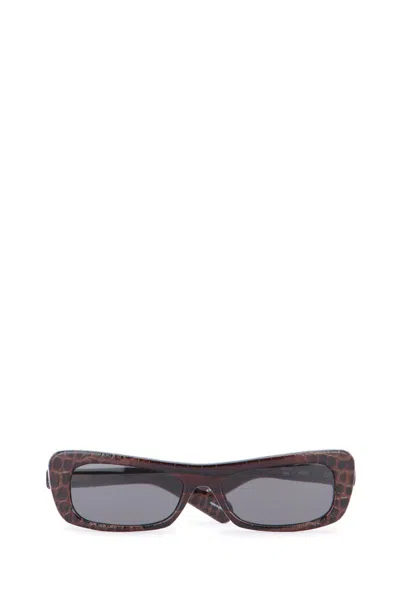 Jacquemus Capri Rectangular Tortoiseshell Sunglasses In Brown