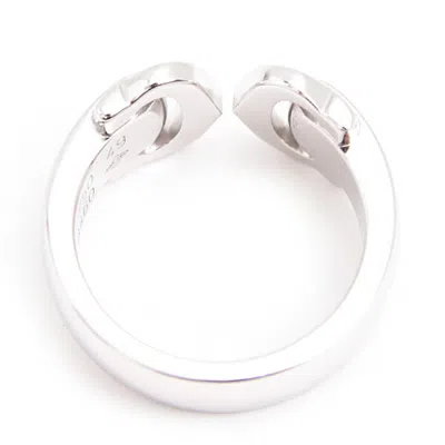Pre-owned Cartier C2 Silver White Gold (18k) Band Ring ()