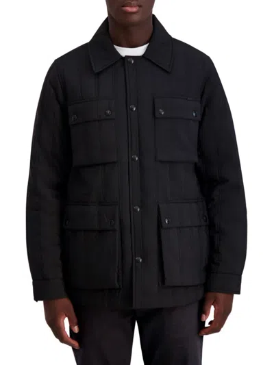 Karl Lagerfeld Paris Quilted Jacket In Black