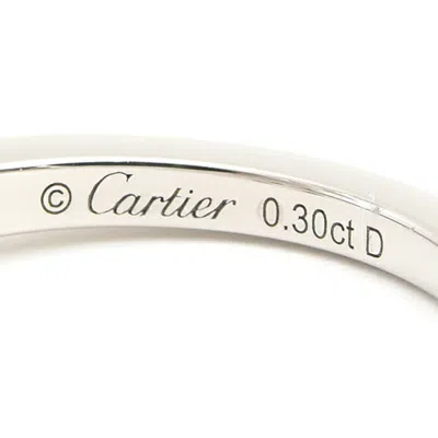 Pre-owned Cartier Silver Platinum 950 Band Ring ()