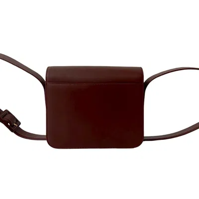 Pre-owned Cartier Wine Red Leather Pochette Shoulder Bag ()