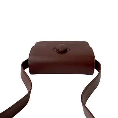 Pre-owned Cartier Wine Red Leather Pochette Shoulder Bag ()