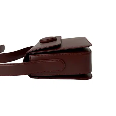 Pre-owned Cartier Wine Red Leather Pochette Shoulder Bag ()