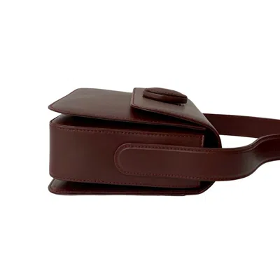 Pre-owned Cartier Wine Red Leather Pochette Shoulder Bag ()