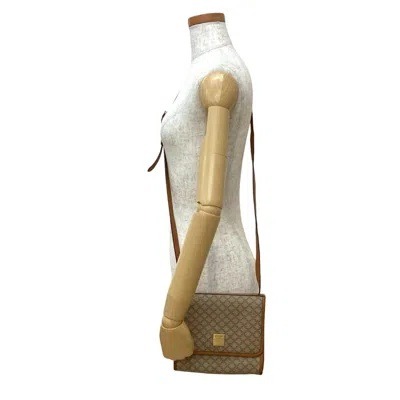 Pre-owned Celine Beige Brown Leather Pvc Shoulder Bag ()