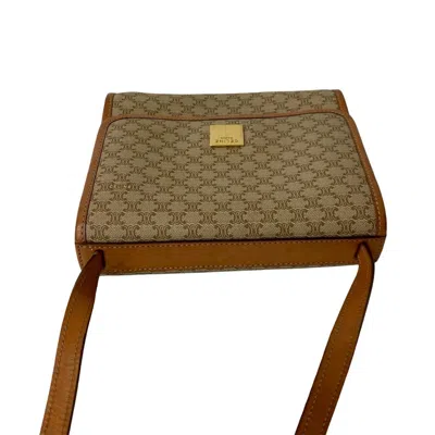 Pre-owned Celine Beige Brown Leather Pvc Shoulder Bag ()