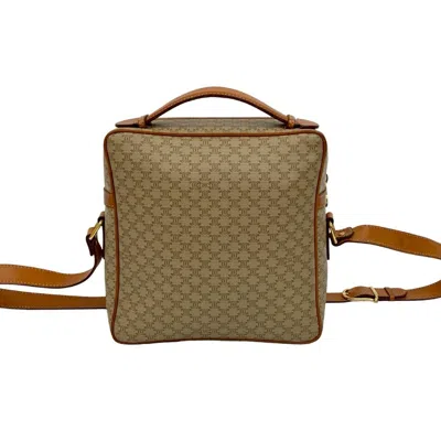 Pre-owned Celine Beige Brown Leather Pvc Pochette Shoulder Bag ()