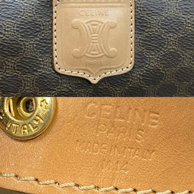 Pre-owned Celine Beige Brown Leather Pvc Handbag Tote Bag ()
