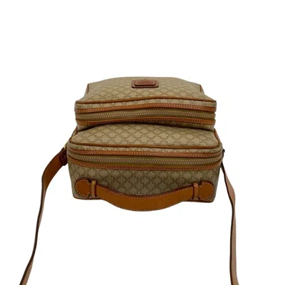 Pre-owned Celine Beige Brown Leather Pvc Pochette Shoulder Bag ()