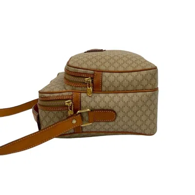Pre-owned Celine Beige Brown Leather Pvc Pochette Shoulder Bag ()