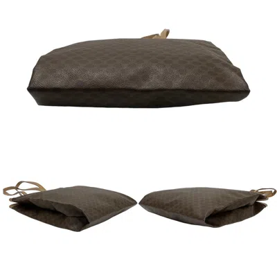 Pre-owned Celine Beige Brown Leather Pvc Handbag Tote Bag ()