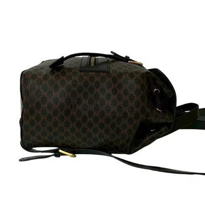 Pre-owned Celine Black Brown Leather Pvc Backpack ()