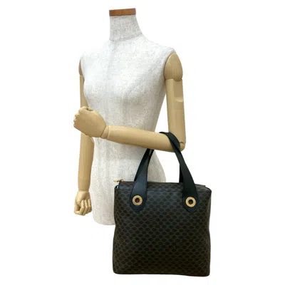 Pre-owned Celine Black Brown Leather Pvc Handbag Tote Bag ()