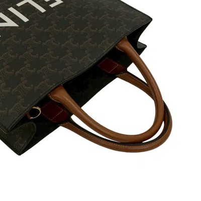 Pre-owned Celine Black Brown Leather Pvc Handbag Shoulder Bag ()