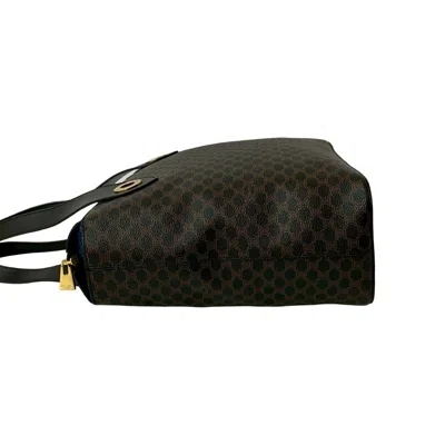 Pre-owned Celine Black Brown Leather Pvc Handbag Tote Bag ()