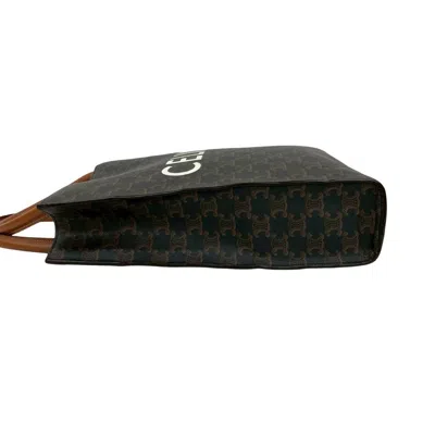 Pre-owned Celine Black Brown Leather Pvc Handbag Shoulder Bag ()