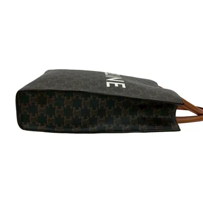 Pre-owned Celine Black Brown Leather Pvc Handbag Shoulder Bag ()