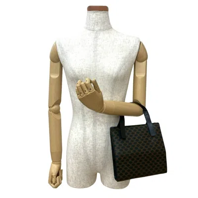 Pre-owned Celine Black Brown Leather Pvc Handbag Tote Bag ()
