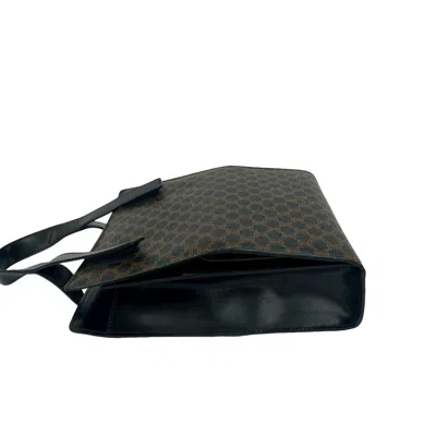 Pre-owned Celine Black Brown Leather Pvc Handbag Tote Bag ()