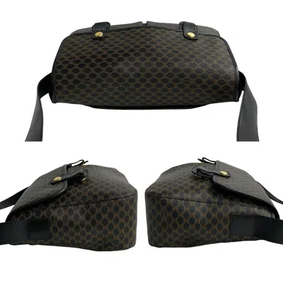 Pre-owned Celine Black Brown Leather Pvc Pochette Shoulder Bag ()