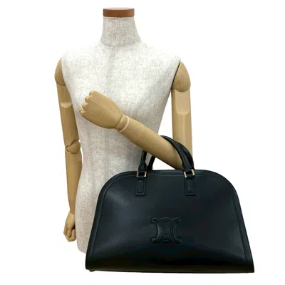 Pre-owned Celine Black Leather Boston Bag Handbag ()