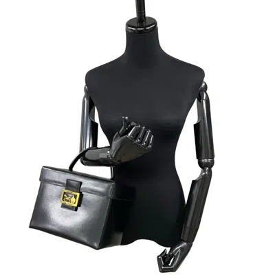 Pre-owned Celine Black Leather Handbag Vanity Bag ()