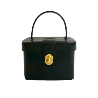 Pre-owned Celine Black Leather Handbag Vanity Bag ()