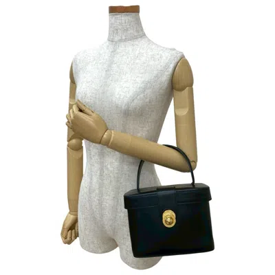 Pre-owned Celine Black Leather Handbag Vanity Bag ()